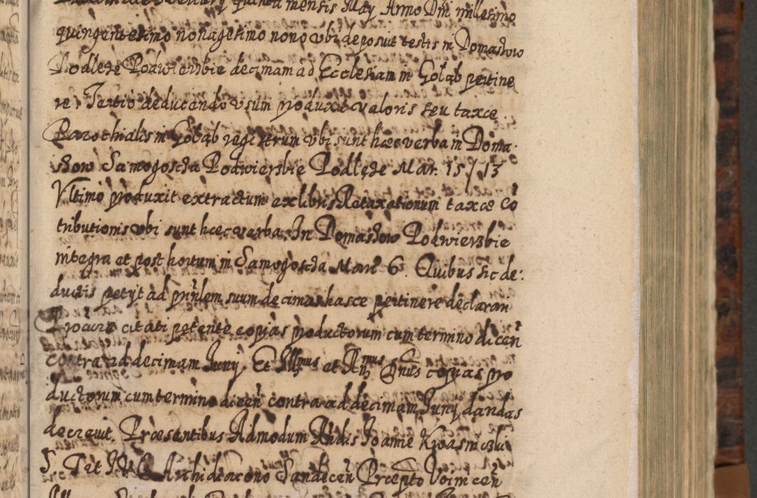 Zdjęcie nr 130 dla obiektu archiwalnego: Acta actorum, causarum spiritualium, civilium, criminalium, obligationum, quietationum, inscpritionum, cessionum, decimarum, testamentorum R. D. Martini Szyszkowski, episcopi Cracoviensis, ducis Severiensis in annis 1624 - 1626. Tomus tertius.