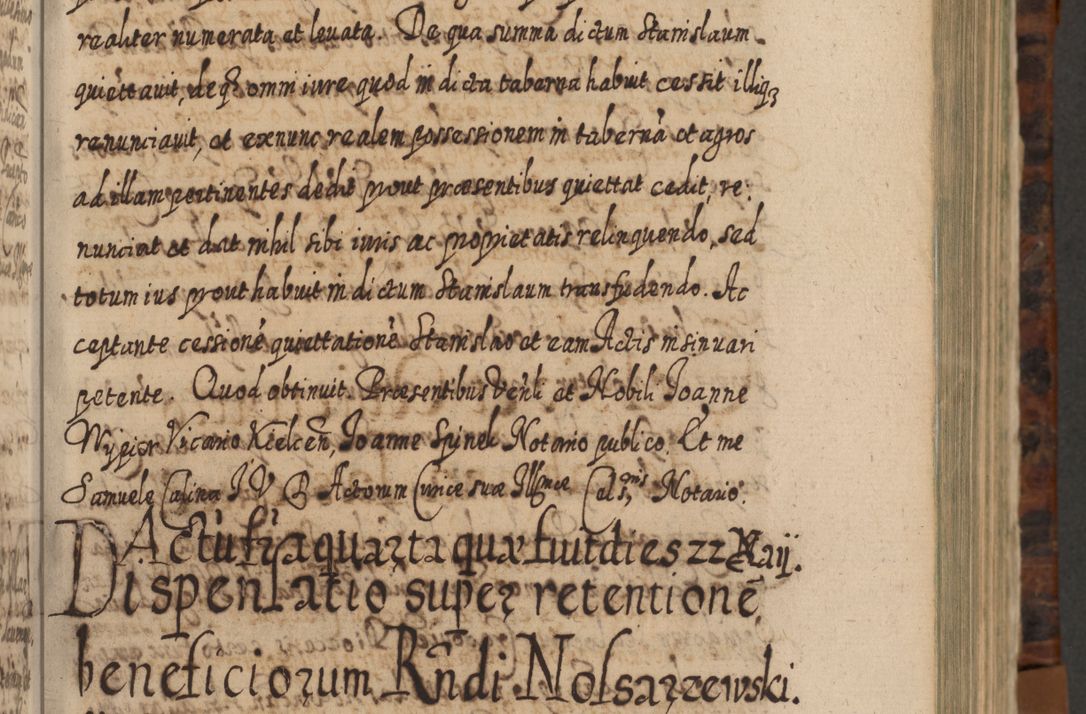 Zdjęcie nr 118 dla obiektu archiwalnego: Acta actorum, causarum spiritualium, civilium, criminalium, obligationum, quietationum, inscpritionum, cessionum, decimarum, testamentorum R. D. Martini Szyszkowski, episcopi Cracoviensis, ducis Severiensis in annis 1624 - 1626. Tomus tertius.
