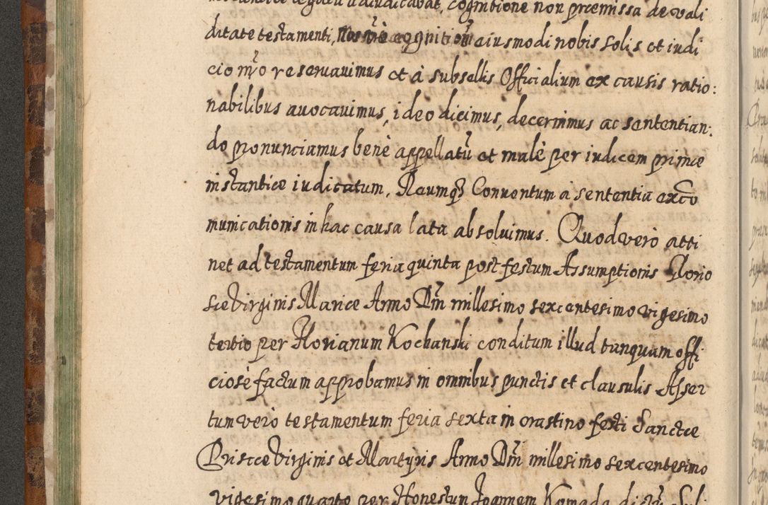 Zdjęcie nr 109 dla obiektu archiwalnego: Acta actorum, causarum spiritualium, civilium, criminalium, obligationum, quietationum, inscpritionum, cessionum, decimarum, testamentorum R. D. Martini Szyszkowski, episcopi Cracoviensis, ducis Severiensis in annis 1624 - 1626. Tomus tertius.