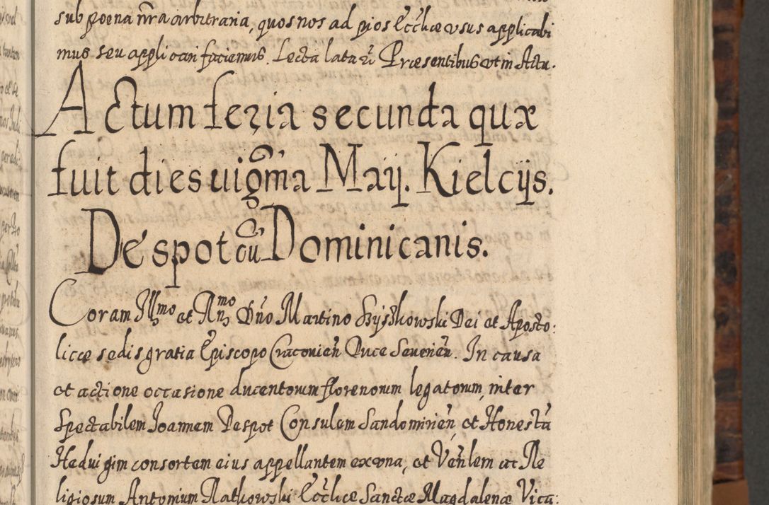 Zdjęcie nr 106 dla obiektu archiwalnego: Acta actorum, causarum spiritualium, civilium, criminalium, obligationum, quietationum, inscpritionum, cessionum, decimarum, testamentorum R. D. Martini Szyszkowski, episcopi Cracoviensis, ducis Severiensis in annis 1624 - 1626. Tomus tertius.