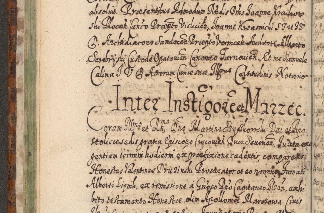 Zdjęcie nr 95 dla obiektu archiwalnego: Acta actorum, causarum spiritualium, civilium, criminalium, obligationum, quietationum, inscpritionum, cessionum, decimarum, testamentorum R. D. Martini Szyszkowski, episcopi Cracoviensis, ducis Severiensis in annis 1624 - 1626. Tomus tertius.