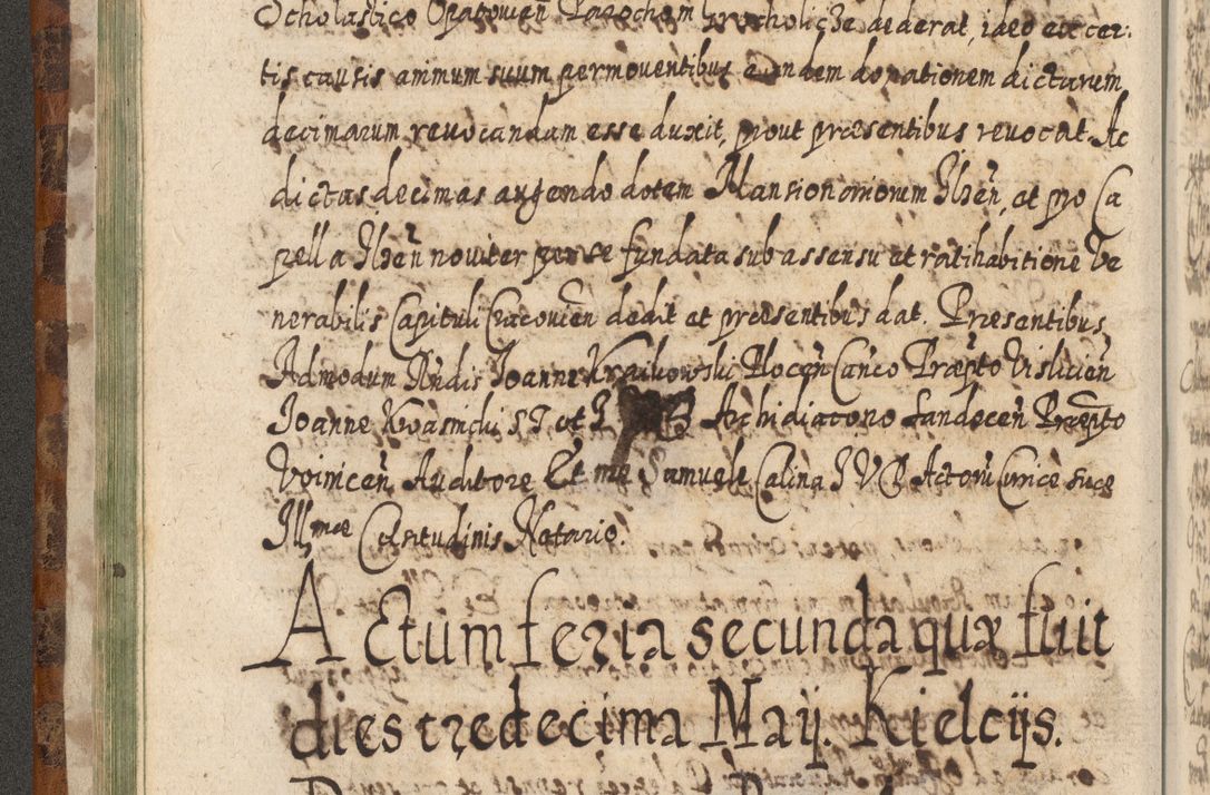 Zdjęcie nr 85 dla obiektu archiwalnego: Acta actorum, causarum spiritualium, civilium, criminalium, obligationum, quietationum, inscpritionum, cessionum, decimarum, testamentorum R. D. Martini Szyszkowski, episcopi Cracoviensis, ducis Severiensis in annis 1624 - 1626. Tomus tertius.