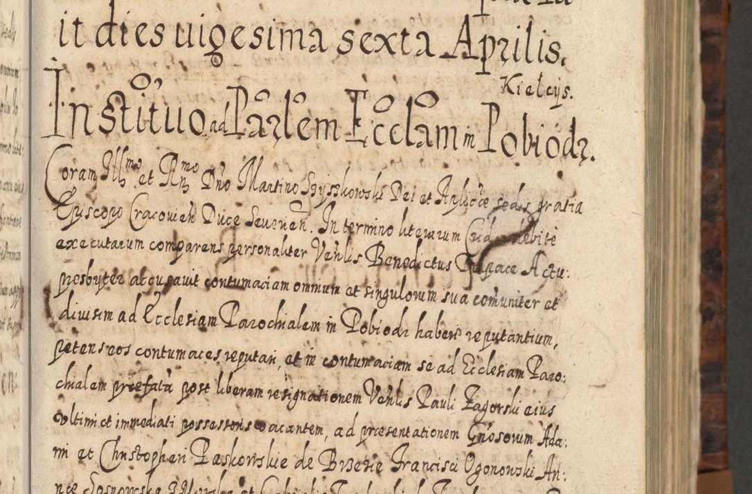 Zdjęcie nr 76 dla obiektu archiwalnego: Acta actorum, causarum spiritualium, civilium, criminalium, obligationum, quietationum, inscpritionum, cessionum, decimarum, testamentorum R. D. Martini Szyszkowski, episcopi Cracoviensis, ducis Severiensis in annis 1624 - 1626. Tomus tertius.