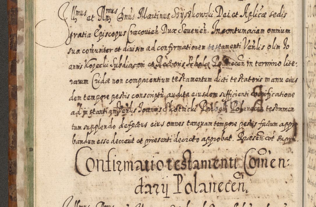 Zdjęcie nr 75 dla obiektu archiwalnego: Acta actorum, causarum spiritualium, civilium, criminalium, obligationum, quietationum, inscpritionum, cessionum, decimarum, testamentorum R. D. Martini Szyszkowski, episcopi Cracoviensis, ducis Severiensis in annis 1624 - 1626. Tomus tertius.