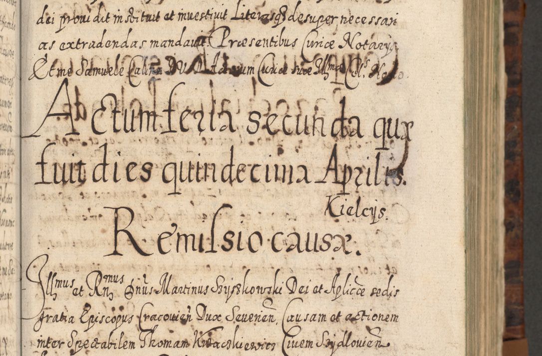 Zdjęcie nr 68 dla obiektu archiwalnego: Acta actorum, causarum spiritualium, civilium, criminalium, obligationum, quietationum, inscpritionum, cessionum, decimarum, testamentorum R. D. Martini Szyszkowski, episcopi Cracoviensis, ducis Severiensis in annis 1624 - 1626. Tomus tertius.