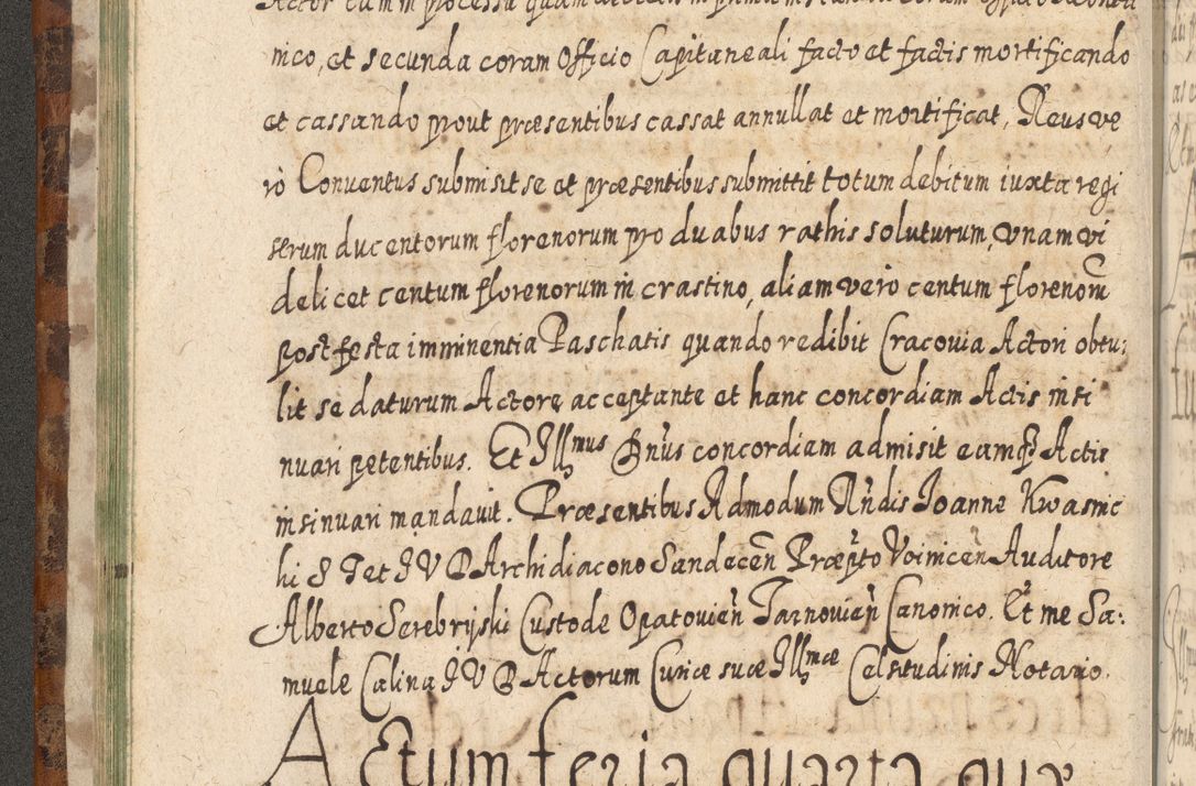 Zdjęcie nr 67 dla obiektu archiwalnego: Acta actorum, causarum spiritualium, civilium, criminalium, obligationum, quietationum, inscpritionum, cessionum, decimarum, testamentorum R. D. Martini Szyszkowski, episcopi Cracoviensis, ducis Severiensis in annis 1624 - 1626. Tomus tertius.