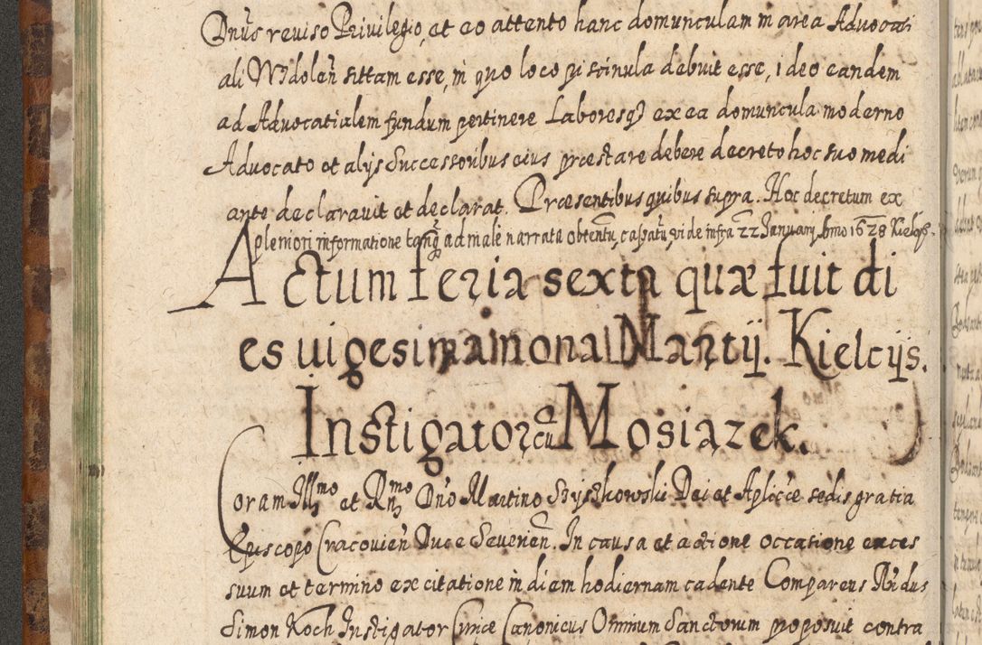 Zdjęcie nr 63 dla obiektu archiwalnego: Acta actorum, causarum spiritualium, civilium, criminalium, obligationum, quietationum, inscpritionum, cessionum, decimarum, testamentorum R. D. Martini Szyszkowski, episcopi Cracoviensis, ducis Severiensis in annis 1624 - 1626. Tomus tertius.