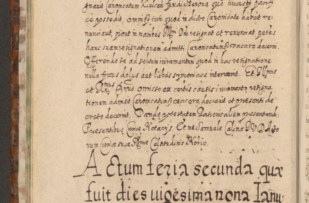 Zdjęcie nr 43 dla obiektu archiwalnego: Acta actorum, causarum spiritualium, civilium, criminalium, obligationum, quietationum, inscpritionum, cessionum, decimarum, testamentorum R. D. Martini Szyszkowski, episcopi Cracoviensis, ducis Severiensis in annis 1624 - 1626. Tomus tertius.