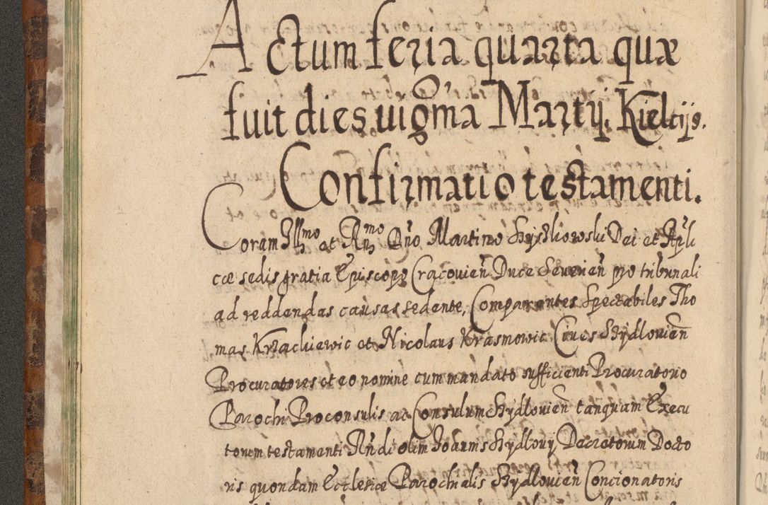 Zdjęcie nr 49 dla obiektu archiwalnego: Acta actorum, causarum spiritualium, civilium, criminalium, obligationum, quietationum, inscpritionum, cessionum, decimarum, testamentorum R. D. Martini Szyszkowski, episcopi Cracoviensis, ducis Severiensis in annis 1624 - 1626. Tomus tertius.