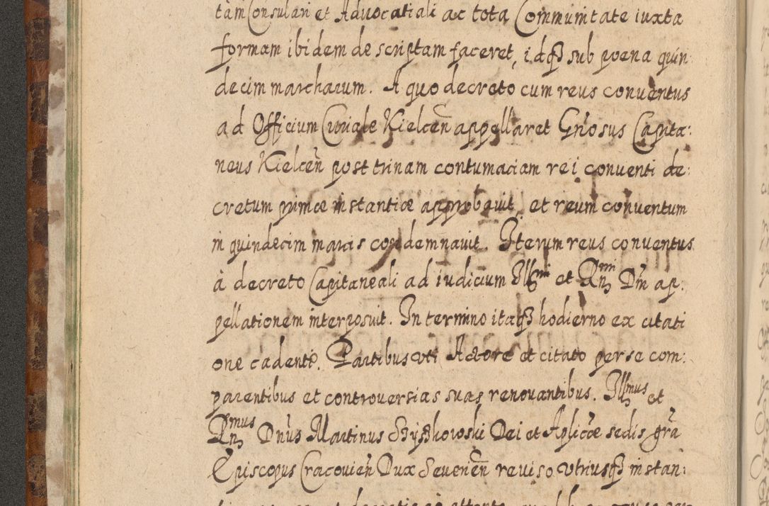 Zdjęcie nr 41 dla obiektu archiwalnego: Acta actorum, causarum spiritualium, civilium, criminalium, obligationum, quietationum, inscpritionum, cessionum, decimarum, testamentorum R. D. Martini Szyszkowski, episcopi Cracoviensis, ducis Severiensis in annis 1624 - 1626. Tomus tertius.