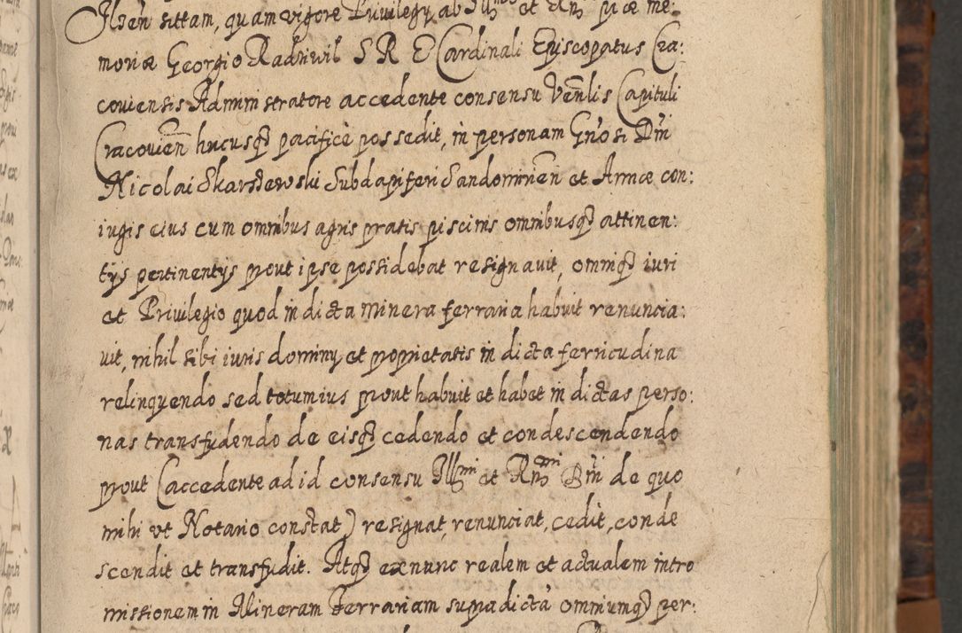Zdjęcie nr 26 dla obiektu archiwalnego: Acta actorum, causarum spiritualium, civilium, criminalium, obligationum, quietationum, inscpritionum, cessionum, decimarum, testamentorum R. D. Martini Szyszkowski, episcopi Cracoviensis, ducis Severiensis in annis 1624 - 1626. Tomus tertius.