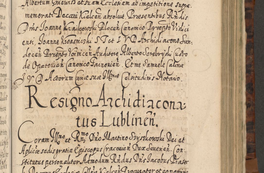 Zdjęcie nr 392 dla obiektu archiwalnego: Acta actorum, causarum spiritualium, civilium, criminalium, obligationum, quietationum, inscpritionum, cessionum, decimarum, testamentorum R. D. Martini Szyszkowski, episcopi Cracoviensis, ducis Severiensis in annis 1624 - 1626. Tomus tertius.