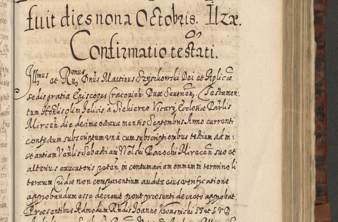 Zdjęcie nr 380 dla obiektu archiwalnego: Acta actorum, causarum spiritualium, civilium, criminalium, obligationum, quietationum, inscpritionum, cessionum, decimarum, testamentorum R. D. Martini Szyszkowski, episcopi Cracoviensis, ducis Severiensis in annis 1624 - 1626. Tomus tertius.