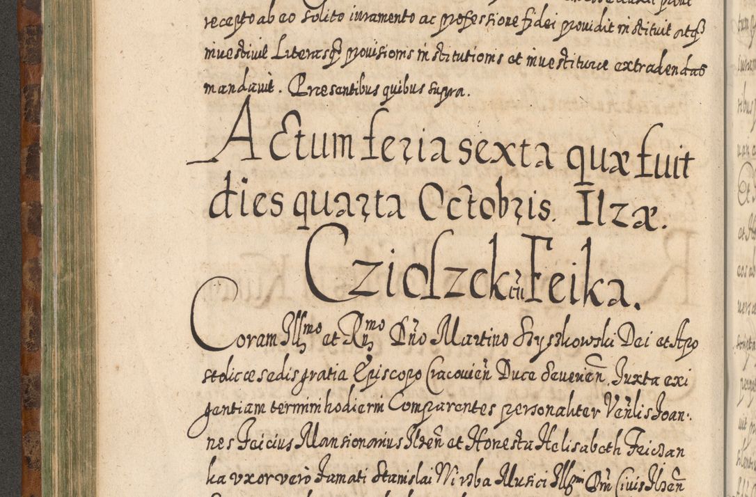 Zdjęcie nr 377 dla obiektu archiwalnego: Acta actorum, causarum spiritualium, civilium, criminalium, obligationum, quietationum, inscpritionum, cessionum, decimarum, testamentorum R. D. Martini Szyszkowski, episcopi Cracoviensis, ducis Severiensis in annis 1624 - 1626. Tomus tertius.