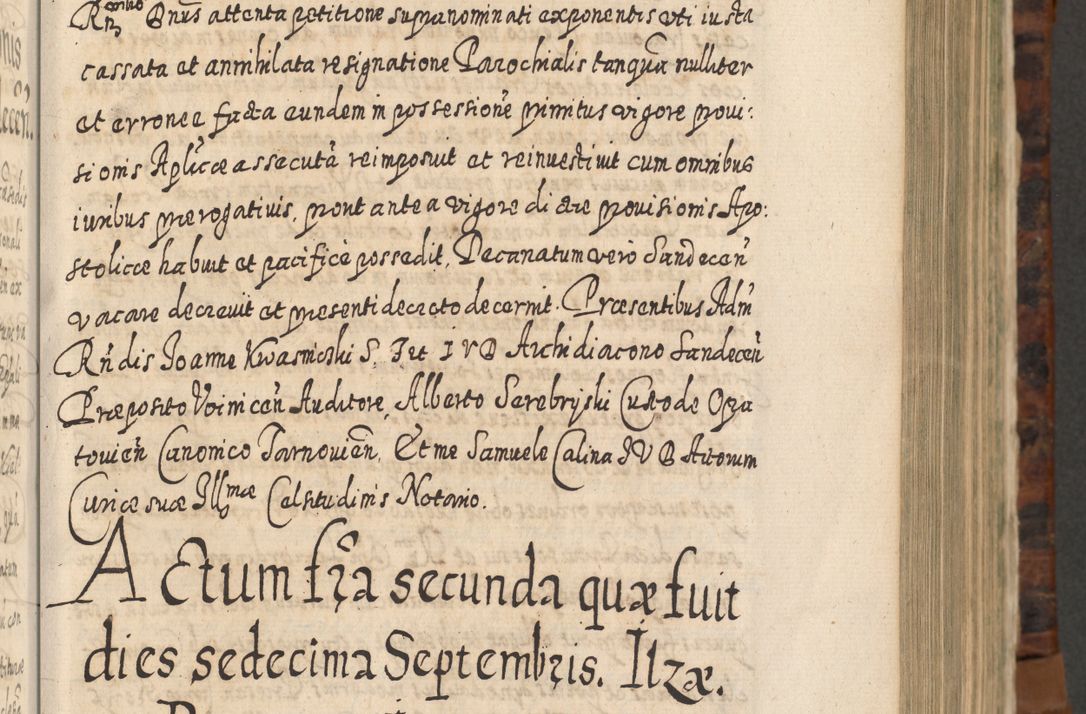 Zdjęcie nr 338 dla obiektu archiwalnego: Acta actorum, causarum spiritualium, civilium, criminalium, obligationum, quietationum, inscpritionum, cessionum, decimarum, testamentorum R. D. Martini Szyszkowski, episcopi Cracoviensis, ducis Severiensis in annis 1624 - 1626. Tomus tertius.