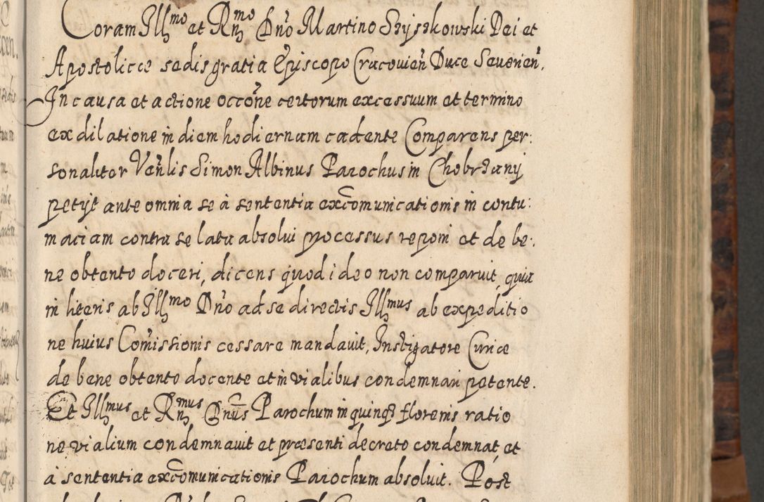 Zdjęcie nr 342 dla obiektu archiwalnego: Acta actorum, causarum spiritualium, civilium, criminalium, obligationum, quietationum, inscpritionum, cessionum, decimarum, testamentorum R. D. Martini Szyszkowski, episcopi Cracoviensis, ducis Severiensis in annis 1624 - 1626. Tomus tertius.