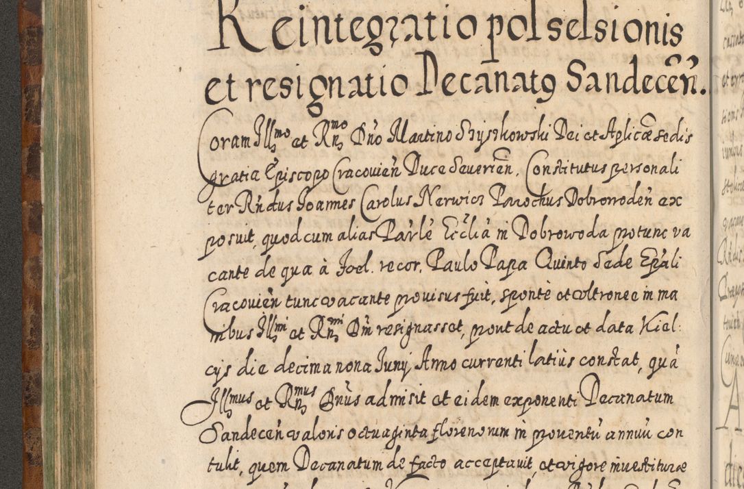 Zdjęcie nr 337 dla obiektu archiwalnego: Acta actorum, causarum spiritualium, civilium, criminalium, obligationum, quietationum, inscpritionum, cessionum, decimarum, testamentorum R. D. Martini Szyszkowski, episcopi Cracoviensis, ducis Severiensis in annis 1624 - 1626. Tomus tertius.