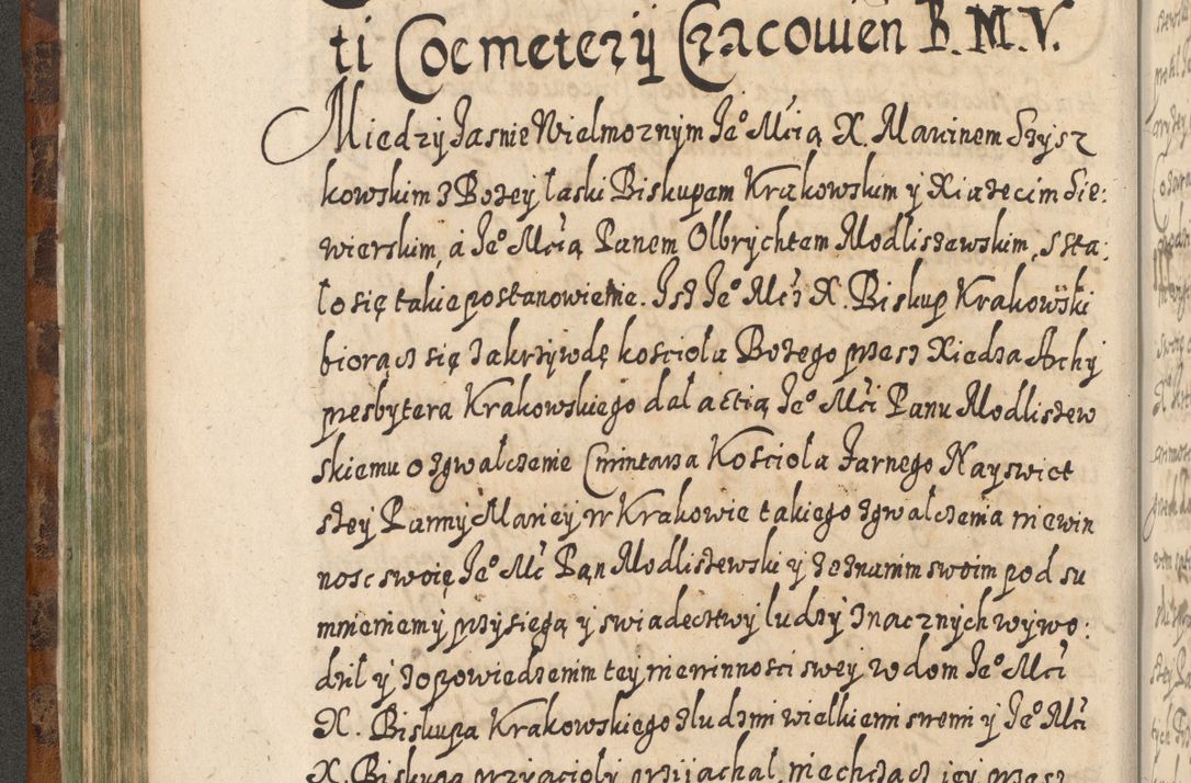 Zdjęcie nr 319 dla obiektu archiwalnego: Acta actorum, causarum spiritualium, civilium, criminalium, obligationum, quietationum, inscpritionum, cessionum, decimarum, testamentorum R. D. Martini Szyszkowski, episcopi Cracoviensis, ducis Severiensis in annis 1624 - 1626. Tomus tertius.