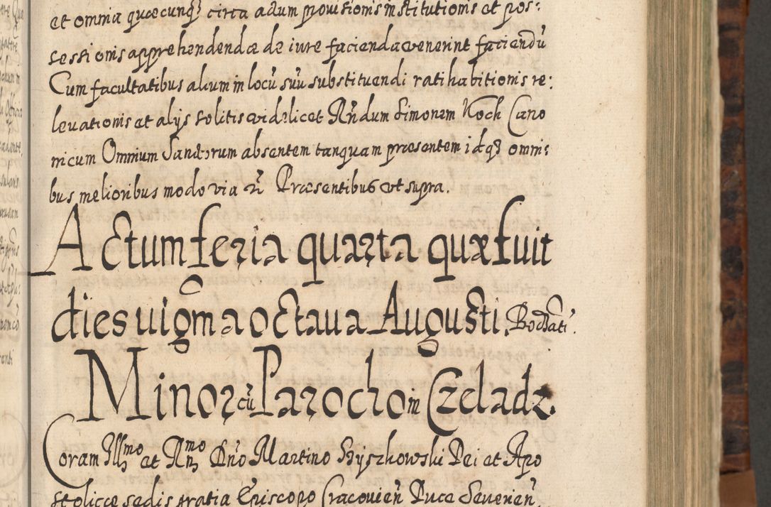 Zdjęcie nr 312 dla obiektu archiwalnego: Acta actorum, causarum spiritualium, civilium, criminalium, obligationum, quietationum, inscpritionum, cessionum, decimarum, testamentorum R. D. Martini Szyszkowski, episcopi Cracoviensis, ducis Severiensis in annis 1624 - 1626. Tomus tertius.