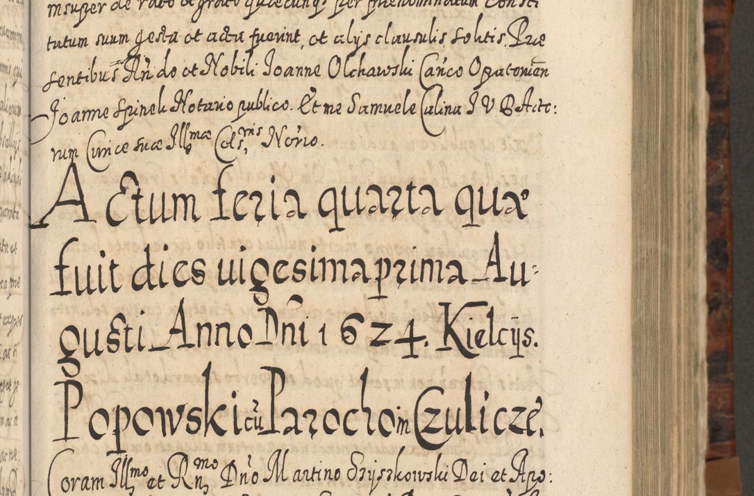 Zdjęcie nr 304 dla obiektu archiwalnego: Acta actorum, causarum spiritualium, civilium, criminalium, obligationum, quietationum, inscpritionum, cessionum, decimarum, testamentorum R. D. Martini Szyszkowski, episcopi Cracoviensis, ducis Severiensis in annis 1624 - 1626. Tomus tertius.