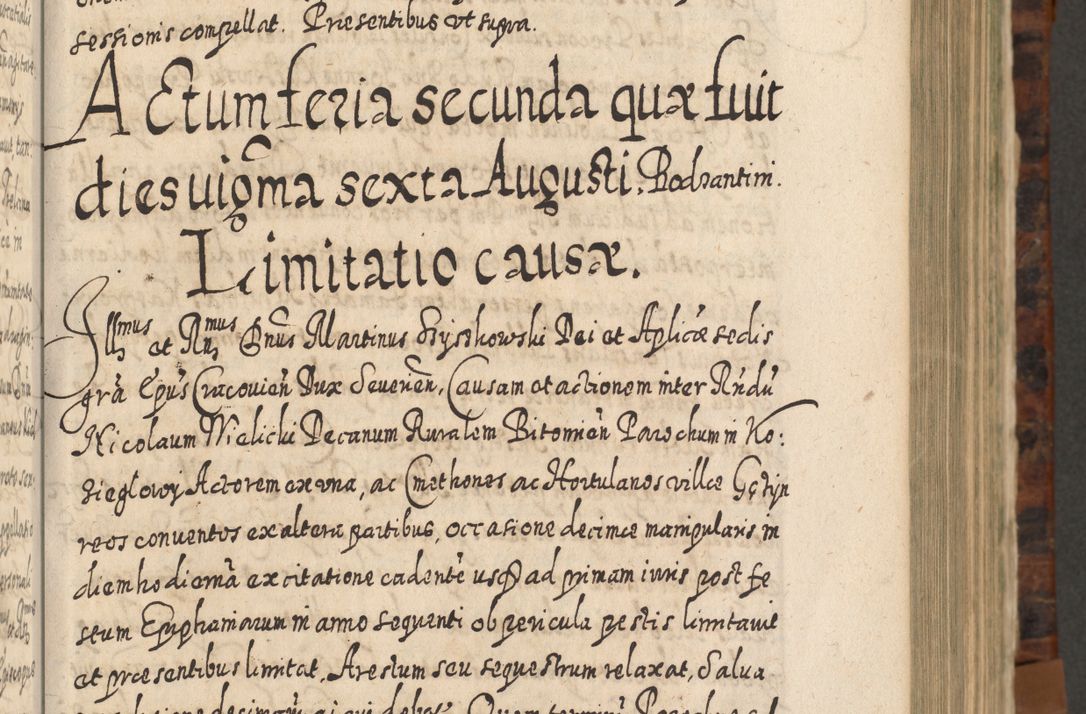 Zdjęcie nr 308 dla obiektu archiwalnego: Acta actorum, causarum spiritualium, civilium, criminalium, obligationum, quietationum, inscpritionum, cessionum, decimarum, testamentorum R. D. Martini Szyszkowski, episcopi Cracoviensis, ducis Severiensis in annis 1624 - 1626. Tomus tertius.