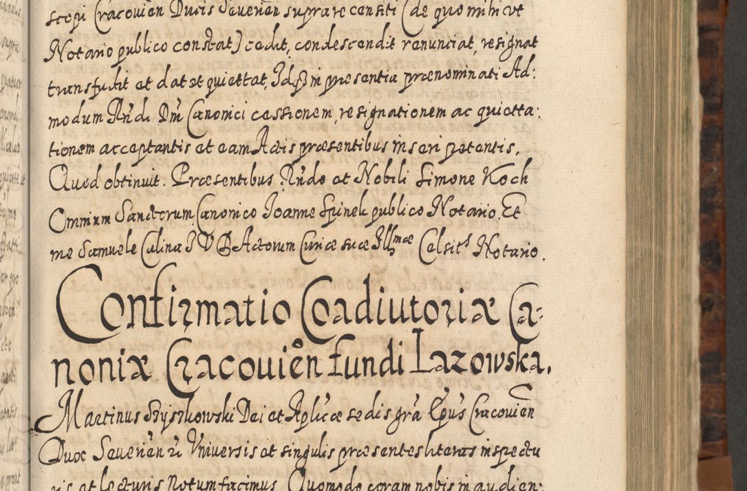 Zdjęcie nr 296 dla obiektu archiwalnego: Acta actorum, causarum spiritualium, civilium, criminalium, obligationum, quietationum, inscpritionum, cessionum, decimarum, testamentorum R. D. Martini Szyszkowski, episcopi Cracoviensis, ducis Severiensis in annis 1624 - 1626. Tomus tertius.