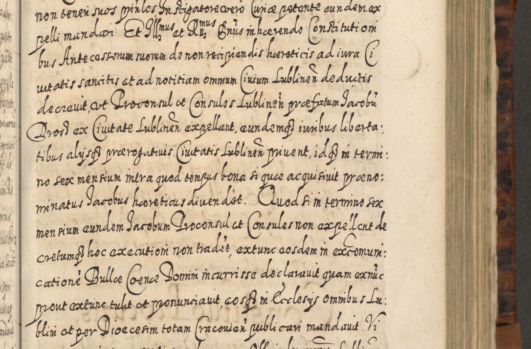 Zdjęcie nr 310 dla obiektu archiwalnego: Acta actorum, causarum spiritualium, civilium, criminalium, obligationum, quietationum, inscpritionum, cessionum, decimarum, testamentorum R. D. Martini Szyszkowski, episcopi Cracoviensis, ducis Severiensis in annis 1624 - 1626. Tomus tertius.