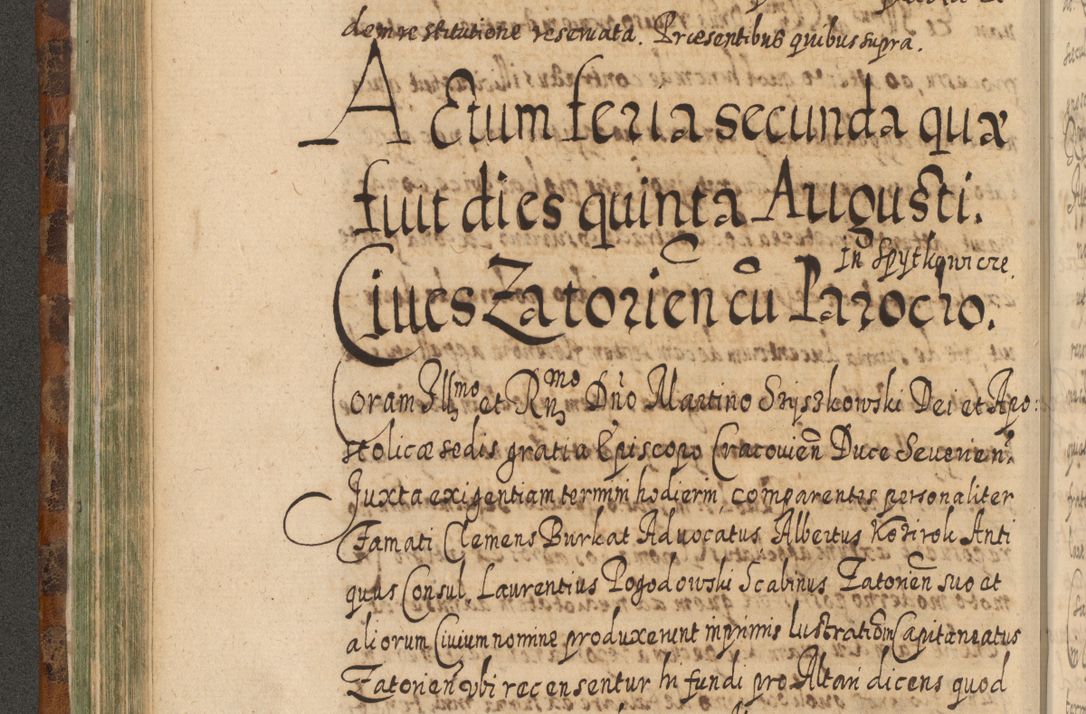 Zdjęcie nr 289 dla obiektu archiwalnego: Acta actorum, causarum spiritualium, civilium, criminalium, obligationum, quietationum, inscpritionum, cessionum, decimarum, testamentorum R. D. Martini Szyszkowski, episcopi Cracoviensis, ducis Severiensis in annis 1624 - 1626. Tomus tertius.