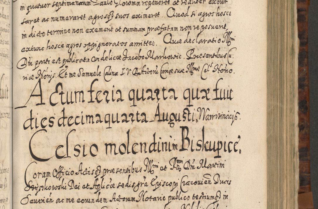 Zdjęcie nr 294 dla obiektu archiwalnego: Acta actorum, causarum spiritualium, civilium, criminalium, obligationum, quietationum, inscpritionum, cessionum, decimarum, testamentorum R. D. Martini Szyszkowski, episcopi Cracoviensis, ducis Severiensis in annis 1624 - 1626. Tomus tertius.