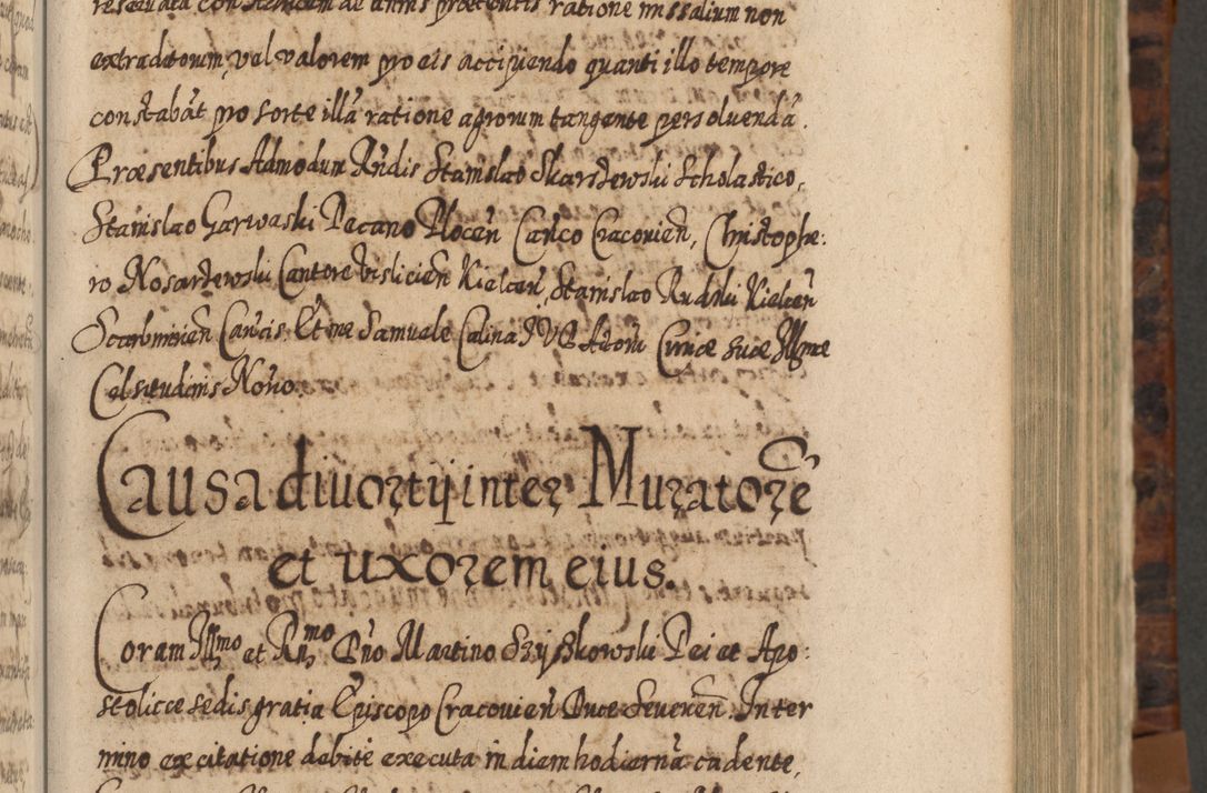 Zdjęcie nr 284 dla obiektu archiwalnego: Acta actorum, causarum spiritualium, civilium, criminalium, obligationum, quietationum, inscpritionum, cessionum, decimarum, testamentorum R. D. Martini Szyszkowski, episcopi Cracoviensis, ducis Severiensis in annis 1624 - 1626. Tomus tertius.