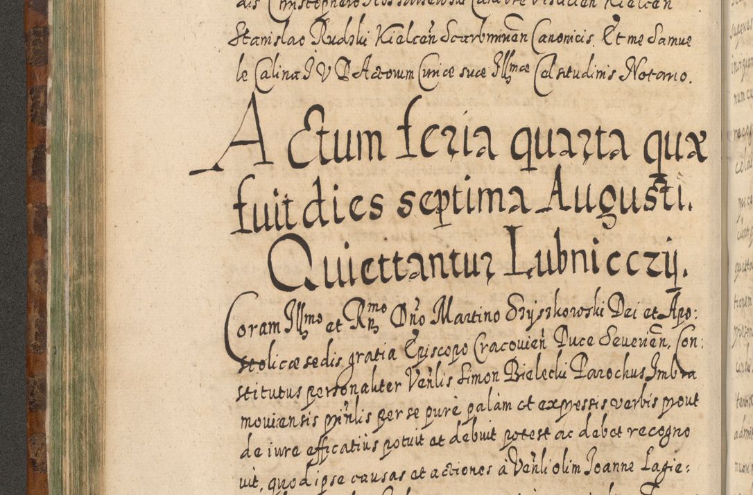 Zdjęcie nr 291 dla obiektu archiwalnego: Acta actorum, causarum spiritualium, civilium, criminalium, obligationum, quietationum, inscpritionum, cessionum, decimarum, testamentorum R. D. Martini Szyszkowski, episcopi Cracoviensis, ducis Severiensis in annis 1624 - 1626. Tomus tertius.
