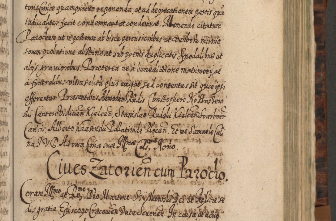 Zdjęcie nr 278 dla obiektu archiwalnego: Acta actorum, causarum spiritualium, civilium, criminalium, obligationum, quietationum, inscpritionum, cessionum, decimarum, testamentorum R. D. Martini Szyszkowski, episcopi Cracoviensis, ducis Severiensis in annis 1624 - 1626. Tomus tertius.