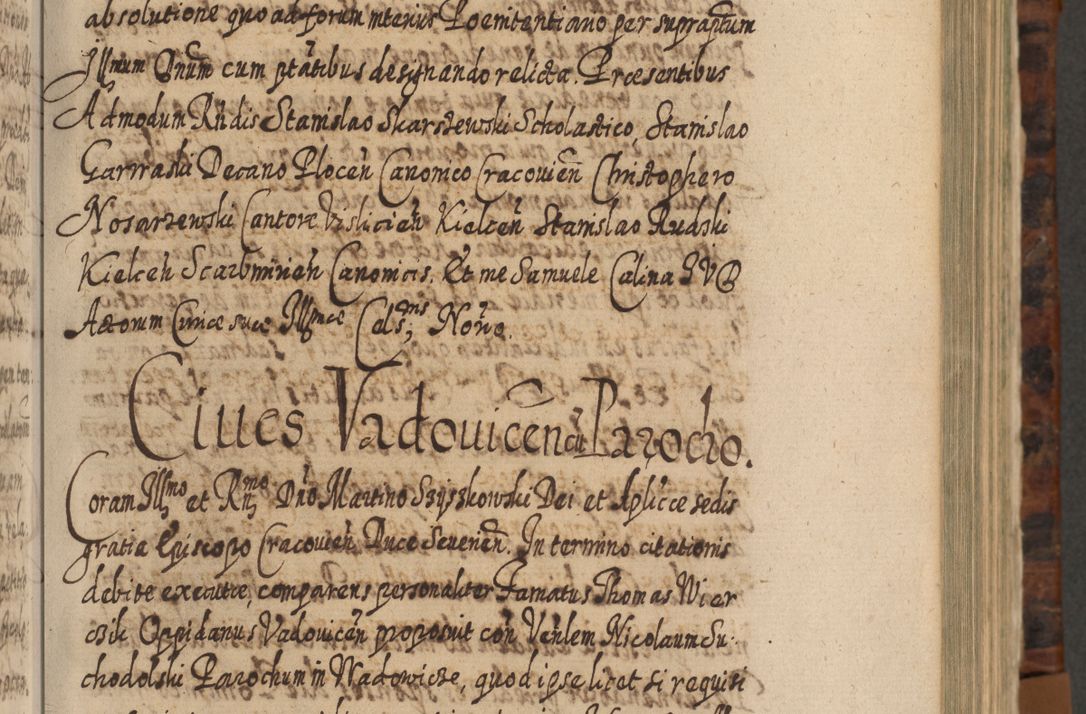 Zdjęcie nr 276 dla obiektu archiwalnego: Acta actorum, causarum spiritualium, civilium, criminalium, obligationum, quietationum, inscpritionum, cessionum, decimarum, testamentorum R. D. Martini Szyszkowski, episcopi Cracoviensis, ducis Severiensis in annis 1624 - 1626. Tomus tertius.