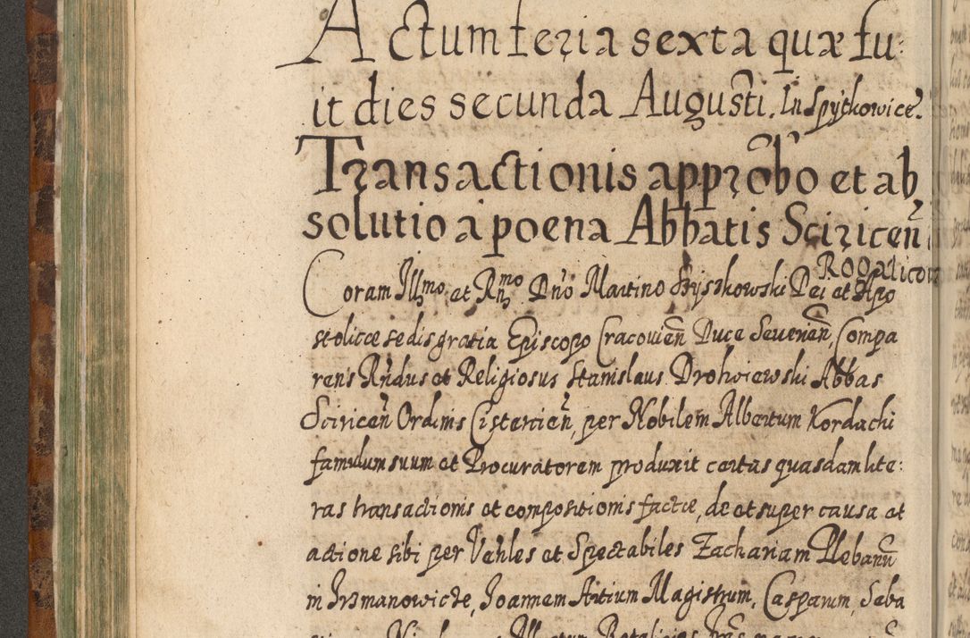 Zdjęcie nr 273 dla obiektu archiwalnego: Acta actorum, causarum spiritualium, civilium, criminalium, obligationum, quietationum, inscpritionum, cessionum, decimarum, testamentorum R. D. Martini Szyszkowski, episcopi Cracoviensis, ducis Severiensis in annis 1624 - 1626. Tomus tertius.