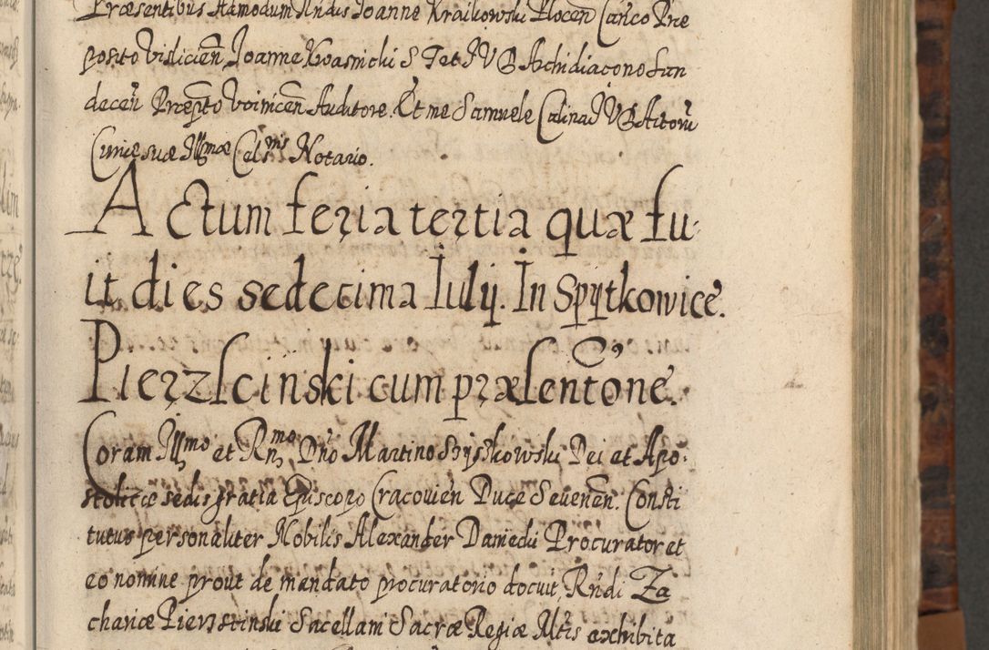 Zdjęcie nr 248 dla obiektu archiwalnego: Acta actorum, causarum spiritualium, civilium, criminalium, obligationum, quietationum, inscpritionum, cessionum, decimarum, testamentorum R. D. Martini Szyszkowski, episcopi Cracoviensis, ducis Severiensis in annis 1624 - 1626. Tomus tertius.