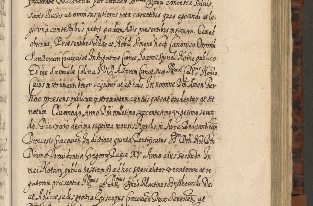 Zdjęcie nr 254 dla obiektu archiwalnego: Acta actorum, causarum spiritualium, civilium, criminalium, obligationum, quietationum, inscpritionum, cessionum, decimarum, testamentorum R. D. Martini Szyszkowski, episcopi Cracoviensis, ducis Severiensis in annis 1624 - 1626. Tomus tertius.