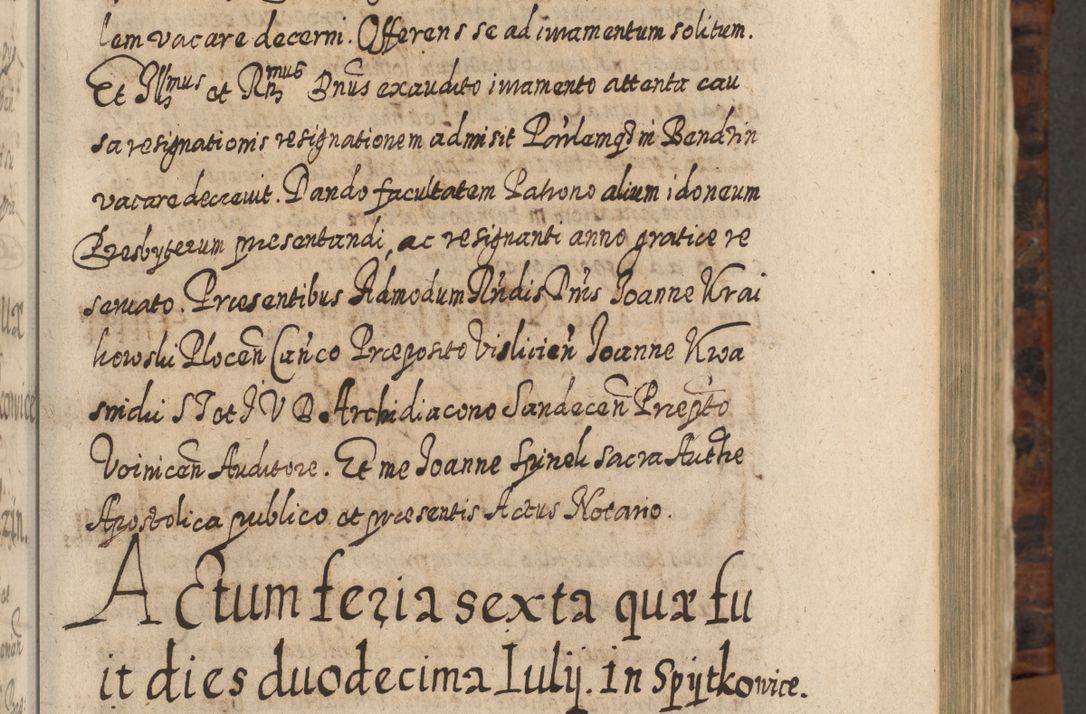 Zdjęcie nr 242 dla obiektu archiwalnego: Acta actorum, causarum spiritualium, civilium, criminalium, obligationum, quietationum, inscpritionum, cessionum, decimarum, testamentorum R. D. Martini Szyszkowski, episcopi Cracoviensis, ducis Severiensis in annis 1624 - 1626. Tomus tertius.