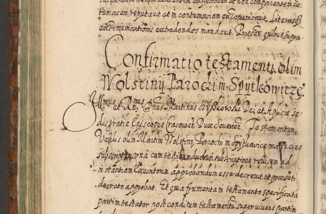 Zdjęcie nr 247 dla obiektu archiwalnego: Acta actorum, causarum spiritualium, civilium, criminalium, obligationum, quietationum, inscpritionum, cessionum, decimarum, testamentorum R. D. Martini Szyszkowski, episcopi Cracoviensis, ducis Severiensis in annis 1624 - 1626. Tomus tertius.