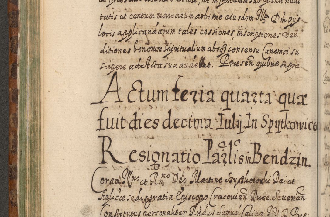 Zdjęcie nr 241 dla obiektu archiwalnego: Acta actorum, causarum spiritualium, civilium, criminalium, obligationum, quietationum, inscpritionum, cessionum, decimarum, testamentorum R. D. Martini Szyszkowski, episcopi Cracoviensis, ducis Severiensis in annis 1624 - 1626. Tomus tertius.