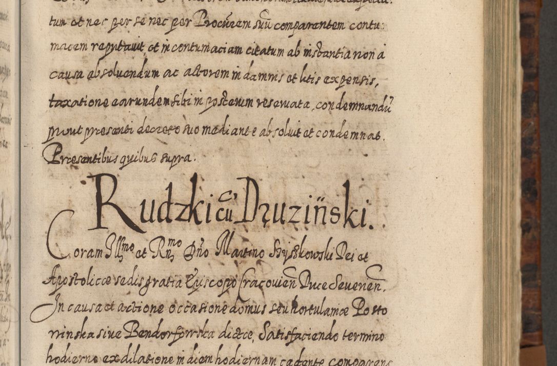 Zdjęcie nr 238 dla obiektu archiwalnego: Acta actorum, causarum spiritualium, civilium, criminalium, obligationum, quietationum, inscpritionum, cessionum, decimarum, testamentorum R. D. Martini Szyszkowski, episcopi Cracoviensis, ducis Severiensis in annis 1624 - 1626. Tomus tertius.