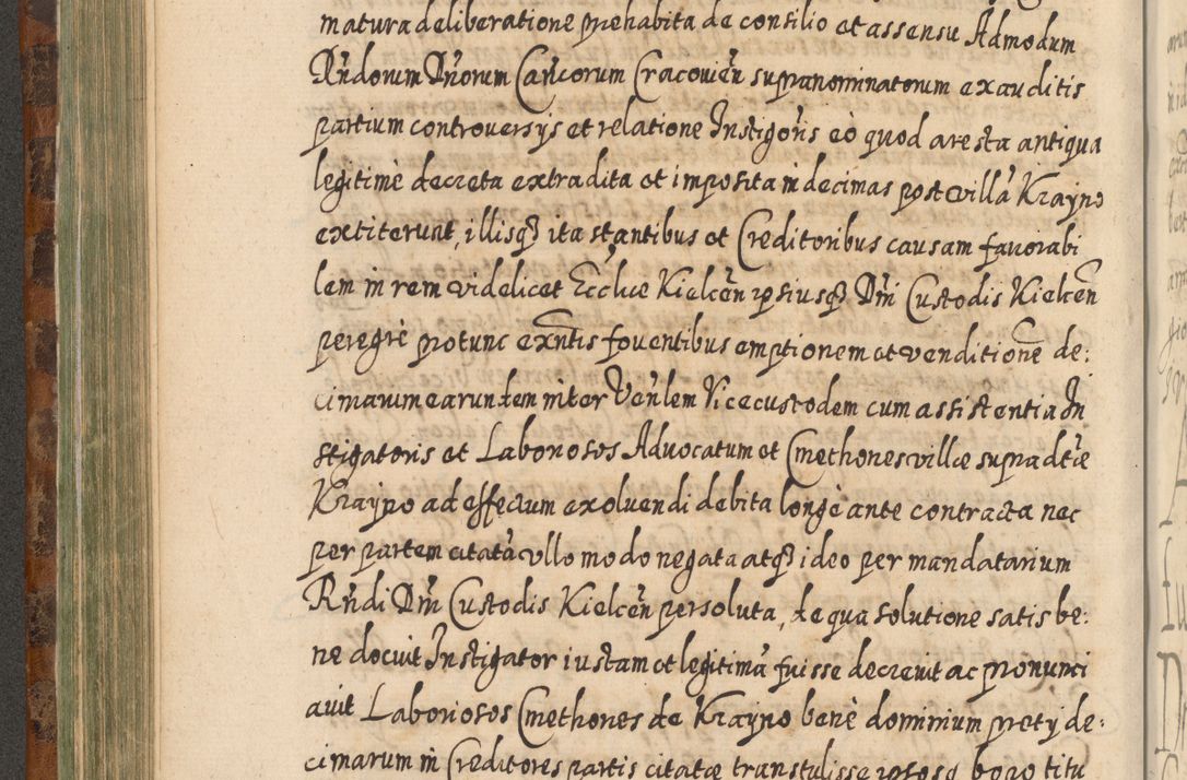 Zdjęcie nr 411 dla obiektu archiwalnego: Acta actorum, causarum spiritualium, civilium, criminalium, obligationum, quietationum, inscpritionum, cessionum, decimarum, testamentorum R. D. Martini Szyszkowski, episcopi Cracoviensis, ducis Severiensis in annis 1624 - 1626. Tomus tertius.