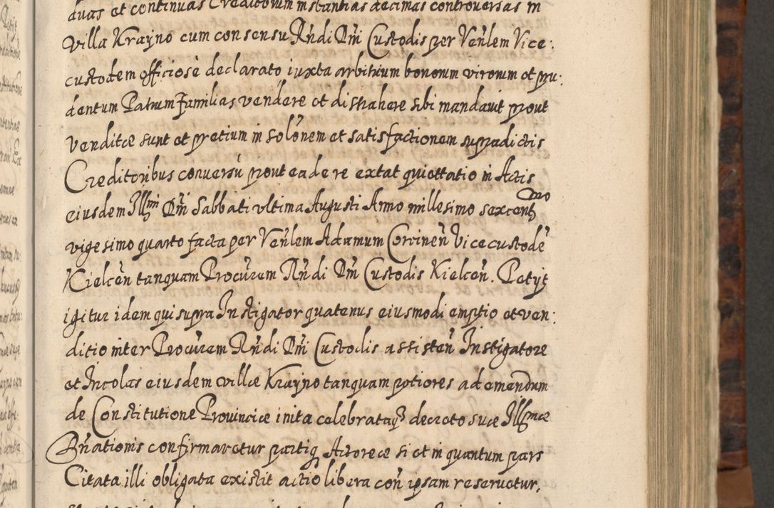 Zdjęcie nr 410 dla obiektu archiwalnego: Acta actorum, causarum spiritualium, civilium, criminalium, obligationum, quietationum, inscpritionum, cessionum, decimarum, testamentorum R. D. Martini Szyszkowski, episcopi Cracoviensis, ducis Severiensis in annis 1624 - 1626. Tomus tertius.