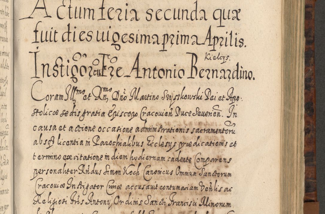 Zdjęcie nr 600 dla obiektu archiwalnego: Acta actorum, causarum spiritualium, civilium, criminalium, obligationum, quietationum, inscpritionum, cessionum, decimarum, testamentorum R. D. Martini Szyszkowski, episcopi Cracoviensis, ducis Severiensis in annis 1624 - 1626. Tomus tertius.