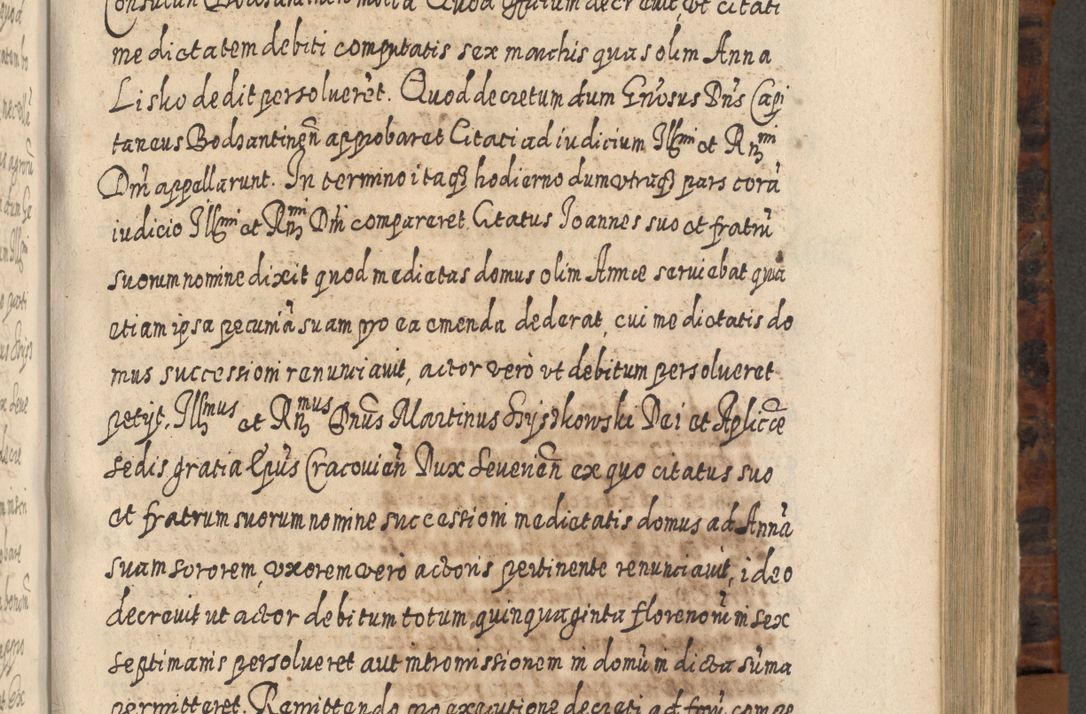 Zdjęcie nr 598 dla obiektu archiwalnego: Acta actorum, causarum spiritualium, civilium, criminalium, obligationum, quietationum, inscpritionum, cessionum, decimarum, testamentorum R. D. Martini Szyszkowski, episcopi Cracoviensis, ducis Severiensis in annis 1624 - 1626. Tomus tertius.