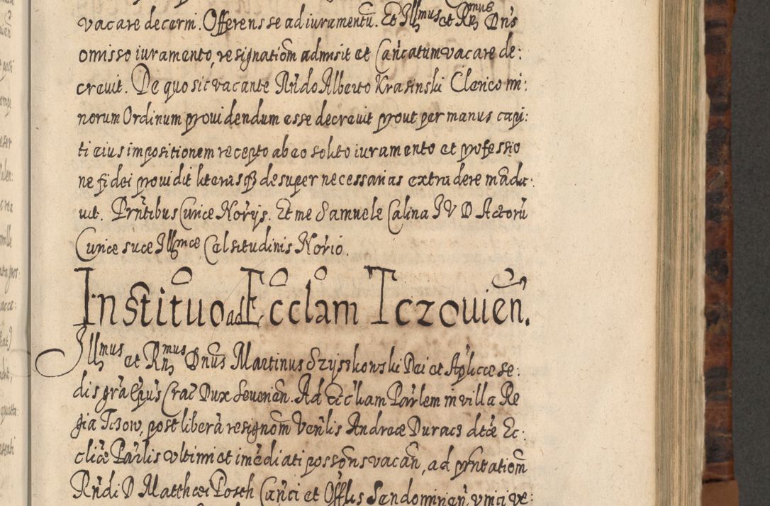 Zdjęcie nr 580 dla obiektu archiwalnego: Acta actorum, causarum spiritualium, civilium, criminalium, obligationum, quietationum, inscpritionum, cessionum, decimarum, testamentorum R. D. Martini Szyszkowski, episcopi Cracoviensis, ducis Severiensis in annis 1624 - 1626. Tomus tertius.