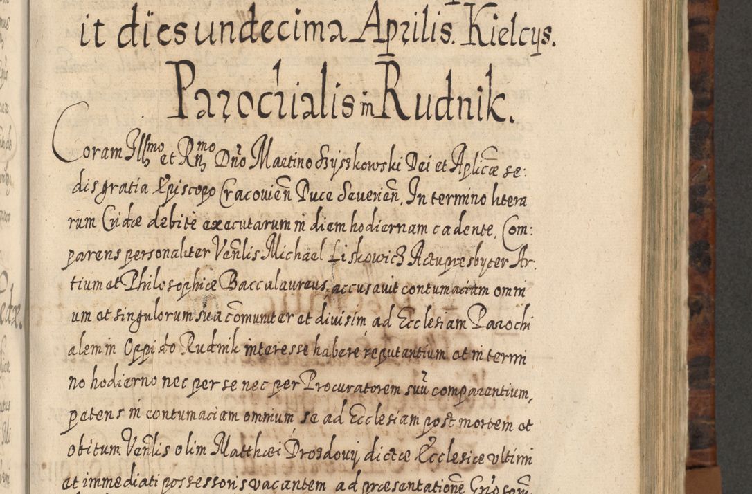 Zdjęcie nr 576 dla obiektu archiwalnego: Acta actorum, causarum spiritualium, civilium, criminalium, obligationum, quietationum, inscpritionum, cessionum, decimarum, testamentorum R. D. Martini Szyszkowski, episcopi Cracoviensis, ducis Severiensis in annis 1624 - 1626. Tomus tertius.