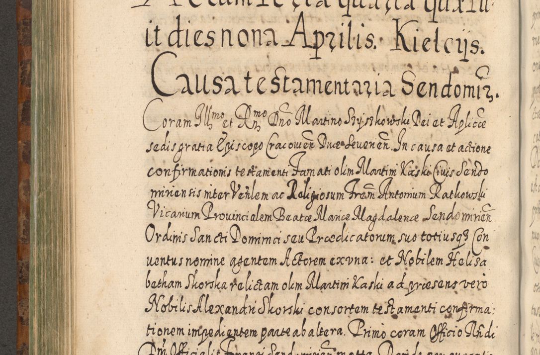 Zdjęcie nr 567 dla obiektu archiwalnego: Acta actorum, causarum spiritualium, civilium, criminalium, obligationum, quietationum, inscpritionum, cessionum, decimarum, testamentorum R. D. Martini Szyszkowski, episcopi Cracoviensis, ducis Severiensis in annis 1624 - 1626. Tomus tertius.