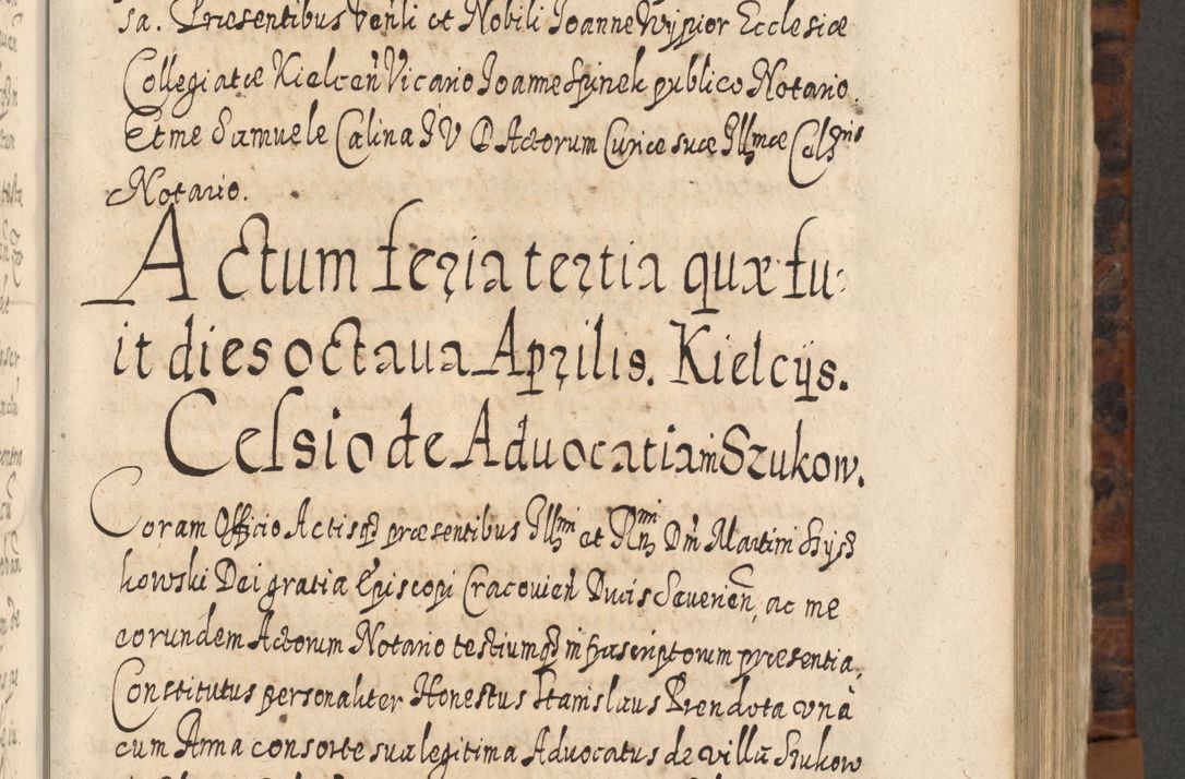 Zdjęcie nr 564 dla obiektu archiwalnego: Acta actorum, causarum spiritualium, civilium, criminalium, obligationum, quietationum, inscpritionum, cessionum, decimarum, testamentorum R. D. Martini Szyszkowski, episcopi Cracoviensis, ducis Severiensis in annis 1624 - 1626. Tomus tertius.