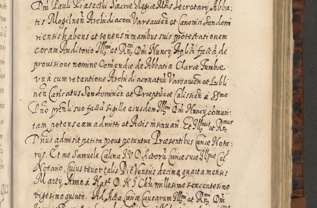 Zdjęcie nr 556 dla obiektu archiwalnego: Acta actorum, causarum spiritualium, civilium, criminalium, obligationum, quietationum, inscpritionum, cessionum, decimarum, testamentorum R. D. Martini Szyszkowski, episcopi Cracoviensis, ducis Severiensis in annis 1624 - 1626. Tomus tertius.