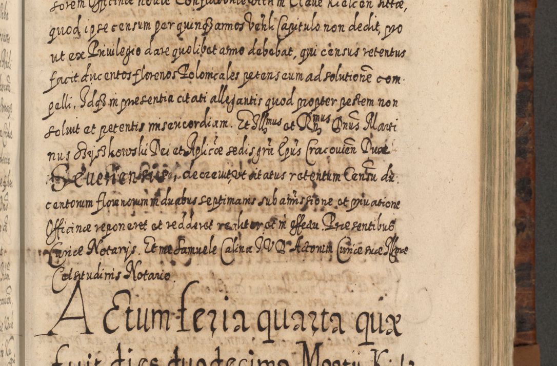 Zdjęcie nr 546 dla obiektu archiwalnego: Acta actorum, causarum spiritualium, civilium, criminalium, obligationum, quietationum, inscpritionum, cessionum, decimarum, testamentorum R. D. Martini Szyszkowski, episcopi Cracoviensis, ducis Severiensis in annis 1624 - 1626. Tomus tertius.